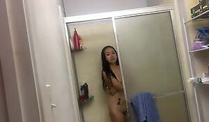 Stepsister caught me spying on her in the shower