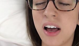 Shy nervous teen used and creampied by older man!