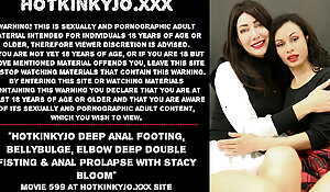 NEW!!! Hotkinkyjo deep anal footing, bellybulge, elbow deep double fisting & anal prolapse with Stacy Bloom