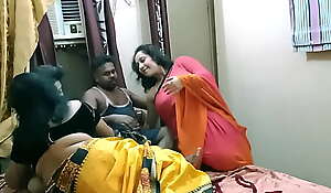 Indian Bhabhi shared say no to with us!! Best hindi hardcore group sex