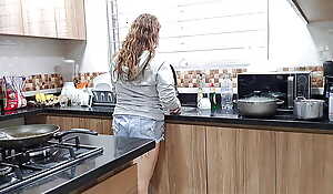 I fuck my stepsister in the kitchen