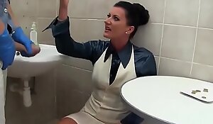 Glamorous pee babe cocksucking in the air bathroom fidelity 3