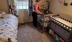 Pregnant step Mom gets stuck in crib and has to come help her get out