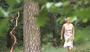 heavy breast german stepmom gets abandoned fucked by a black dick far the forest