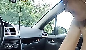 accidentally unconditional in a difficulty mouth during a blowjob in a difficulty car.