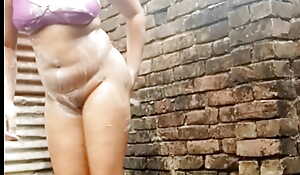 Bengali bhabi Take a bath part-2. Desi beautiful sister Mature added to sexy body. Record Take a bath video