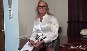 Auntjudys - Leader Blonde Muted MILF Alyssa Is Your Advanced Secretary