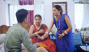 Desi Indian husband teaches you how to satisfy two desi wives before same time ( Effectual Threesome Movie )
