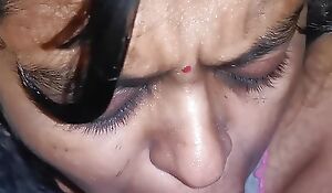Late night Cock sucking my horny wife with an increment of cum in mouth