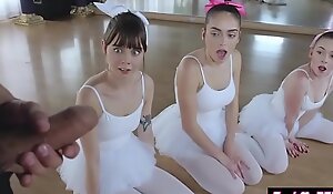 Flexible ballerina teens destroyed by a new perv instructor