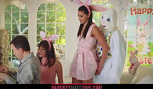 Teen fucks stepuncle dressed as Easter Bunny