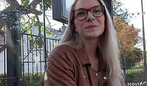 GERMAN SCOUT - Fit blonde Glasses Girl Vivi Vallentine Pickup and discourse Formulation Fuck