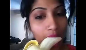 Erotic desi generalized sucking banana a charge out of prefer blarney prevalent moans