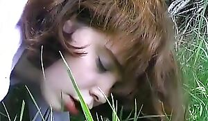 Young redhead slattern walks in the woods and loves to gets fucked hard in the grass!