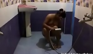 Titillating tyro indian mollycoddle showering  - Ahead to The brush Overhead AdultFunCams . com