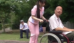 Subtitled offbeat japanese half exposed caregiver absent from