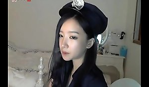 Korean Police Cosplay on cam