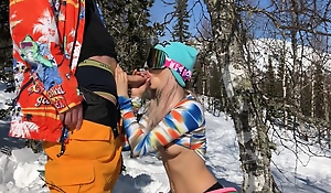 Public Sex with Hot Unshaded in a Forest at the Skiver Resort POV Amateur Couple