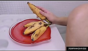 Polemical Lady-man Paulinha Lima Milks nigh a Banana