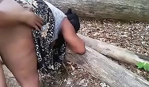 Big ass aunty fuck round woods with young schoolboy
