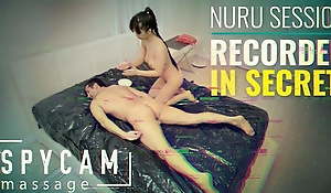 Spycam Caught Erotic Asian Nuru Knead on Tape
