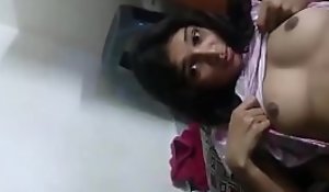 Telugu girl nude with lover on bed