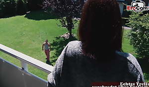 Ugly German lonely hotwife enticed by neighbor