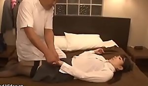 Japanese massage with horny secretary about meanderings in sex
