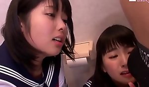 Two Japanese Teens Fuck in Bathroom