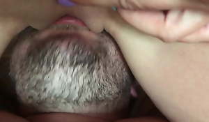 This guy drinks my Pussy juice. Close up. Pulsating womanlike Orgasm