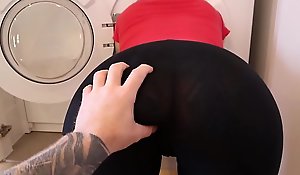 BIG TIT Big ASS Mature Aussie Counterfeit MOM Stuck In Washing Machine Trying To Wash Fucked By Counterfeit Little one Then Left Underwrite Covered In Cum - Melody Radford