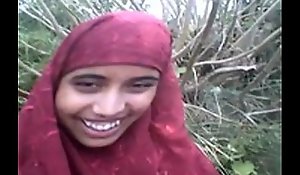desi Bangla muslim Hijab beauty connected with forest