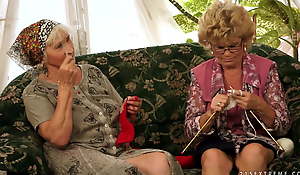 Old and young Lesbians - Old young orgy