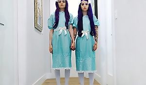 Pair of ghostly twins getting fucked in favour and proper