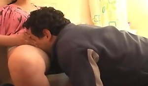 Indian slave husband licking pussy