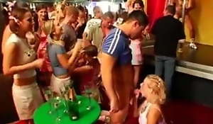 Trashy party chicks suck increased by fuck dicks in club