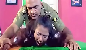 Troops officer is forcing a lady to hard sex in his cabinet