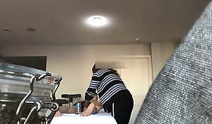 Forensic Ebony RMT Gives In To Telling Asian Cock at Third Appointment Pt 1