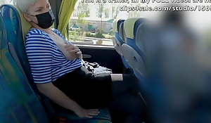 Public bus risky crossed legs masturbation to orgasm