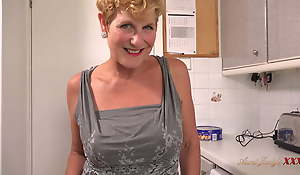 AuntJudysXXX - Busty 57yo Ms. Molly Sucks your Cock & lets u Fuck her in the Kitchen