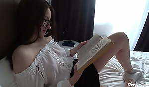 Hot Stepsister reading a book and carrying-on with my gumshoe - Anny Walker